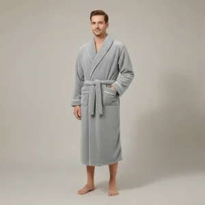peignoir bain homme long confort absorbant - Vue 1 - peignoir bain homme