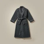 peignoir bain homme long en coton premium - Vue 1 - peignoir bain homme