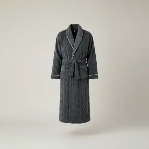 peignoir bain homme long en coton premium - Vue 2 - peignoir bain homme