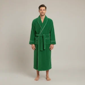 peignoir bain homme long éponge absorbante - Vue 2 - peignoir bain homme