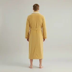 peignoir bain homme long flanelle cocooning hivernal - Vue 2 - peignoir bain homme