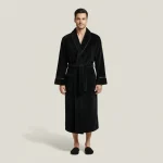 peignoir bain homme long flanelle confortable - Vue 1 - peignoir bain homme