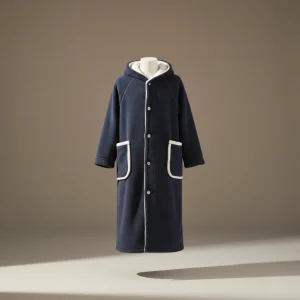 peignoir bain homme molletonné long à capuche - Vue 1 - peignoir bain homme