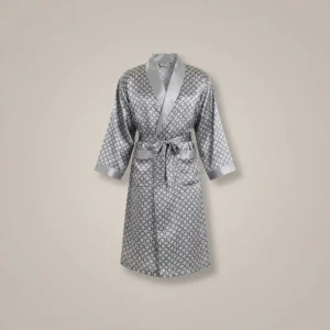 peignoir bain homme satin style moderne élégant - Vue 2 - peignoir bain homme